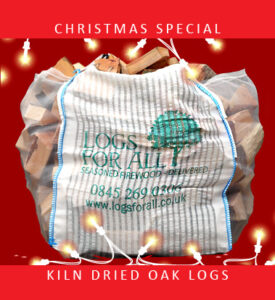 Christmas kiln dried oak logs